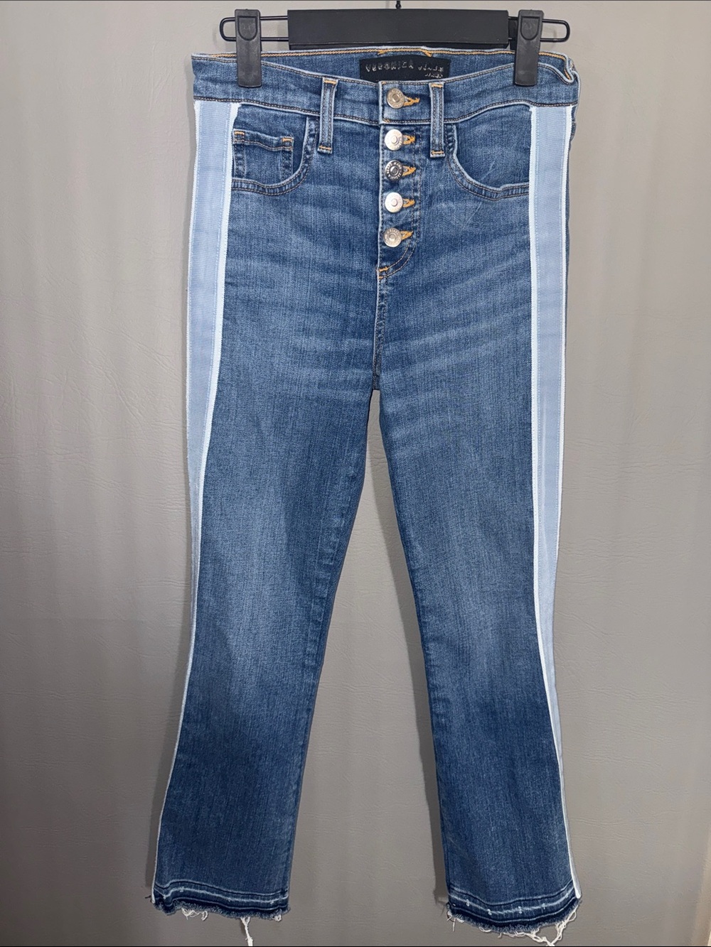 Veronica Beard Carolyn Baby Boot High Rise Jeans Carolina Stripe Size 25 - Picture 2 of 8